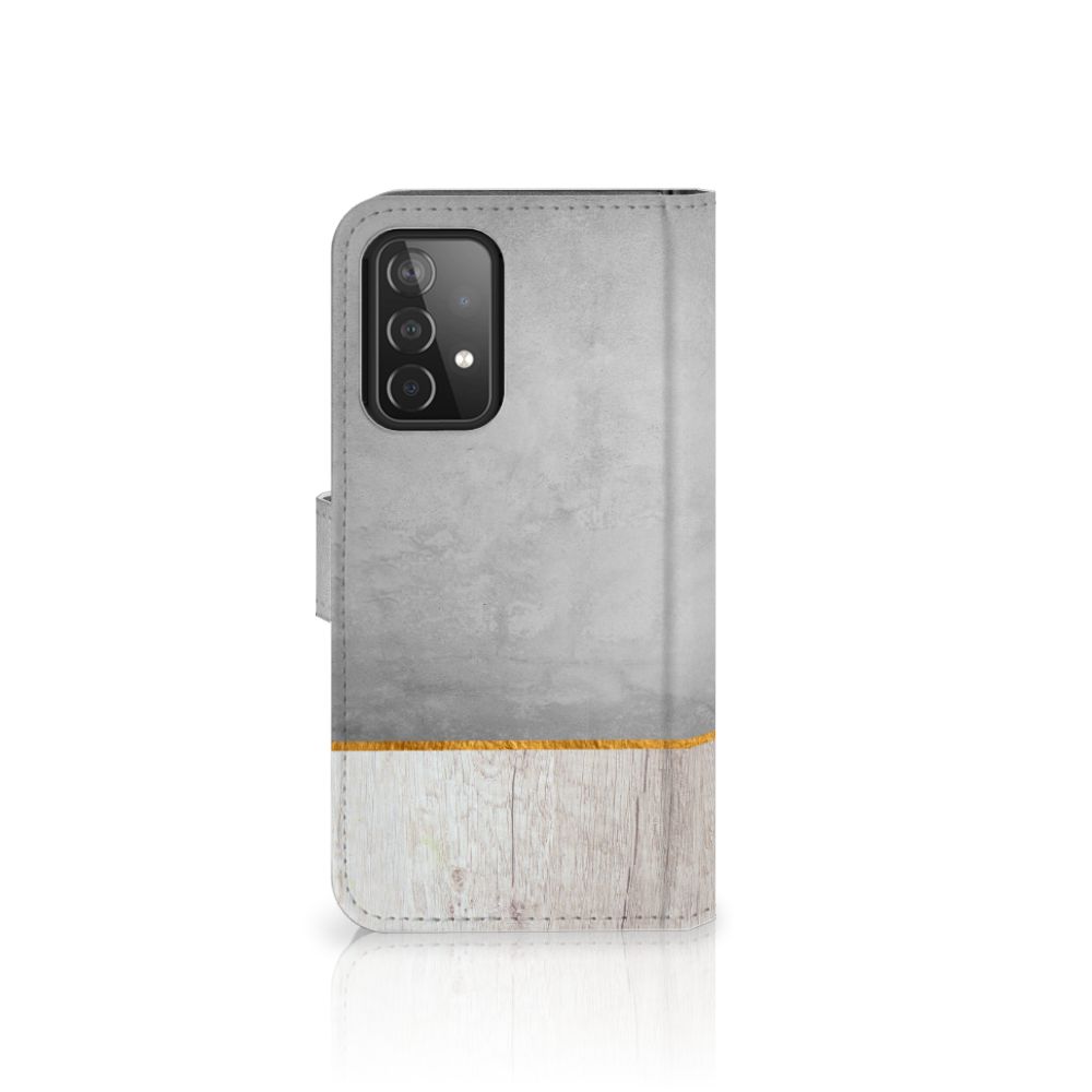 Samsung Galaxy A52 Book Style Case Wood Concrete