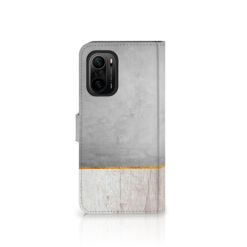 Poco F3 | Xiaomi Mi 11i Book Style Case Wood Concrete