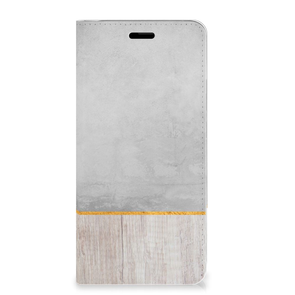 Nokia 5.1 (2018) Book Wallet Case Wood Concrete