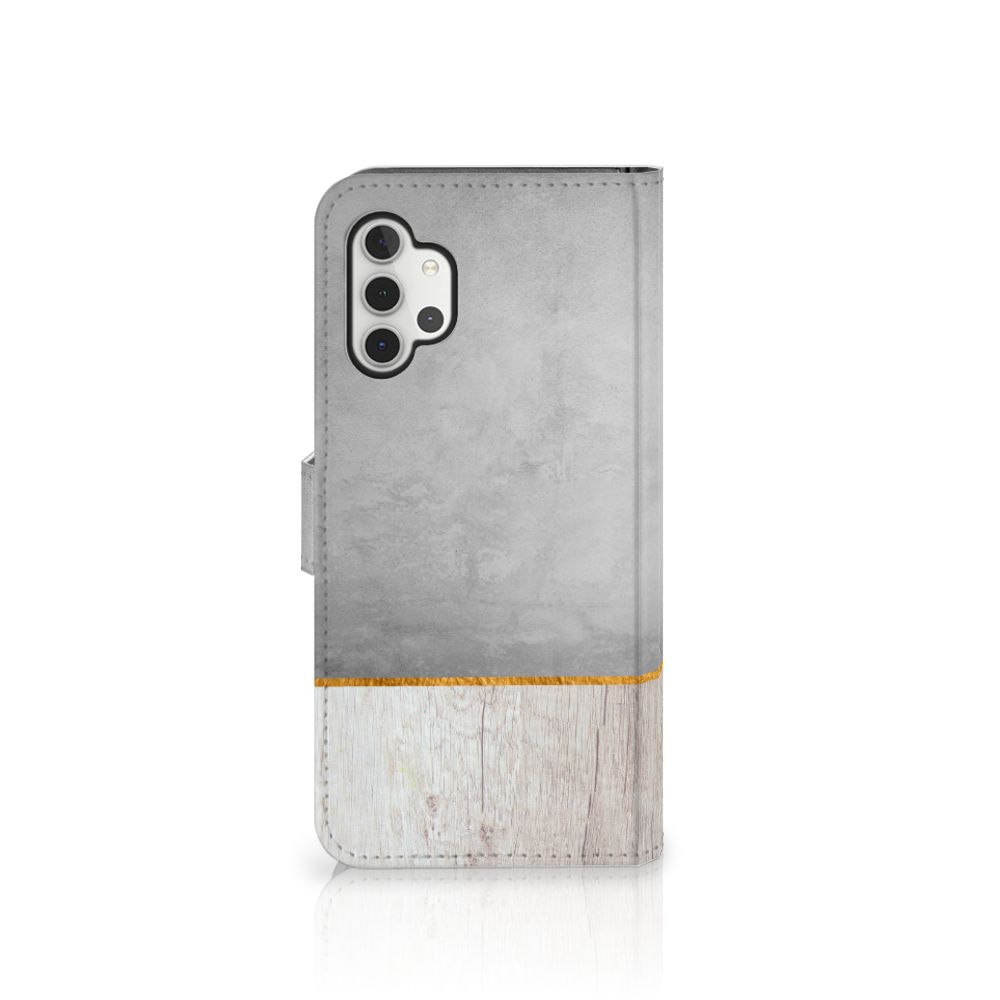 Samsung Galaxy A32 5G Book Style Case Wood Concrete