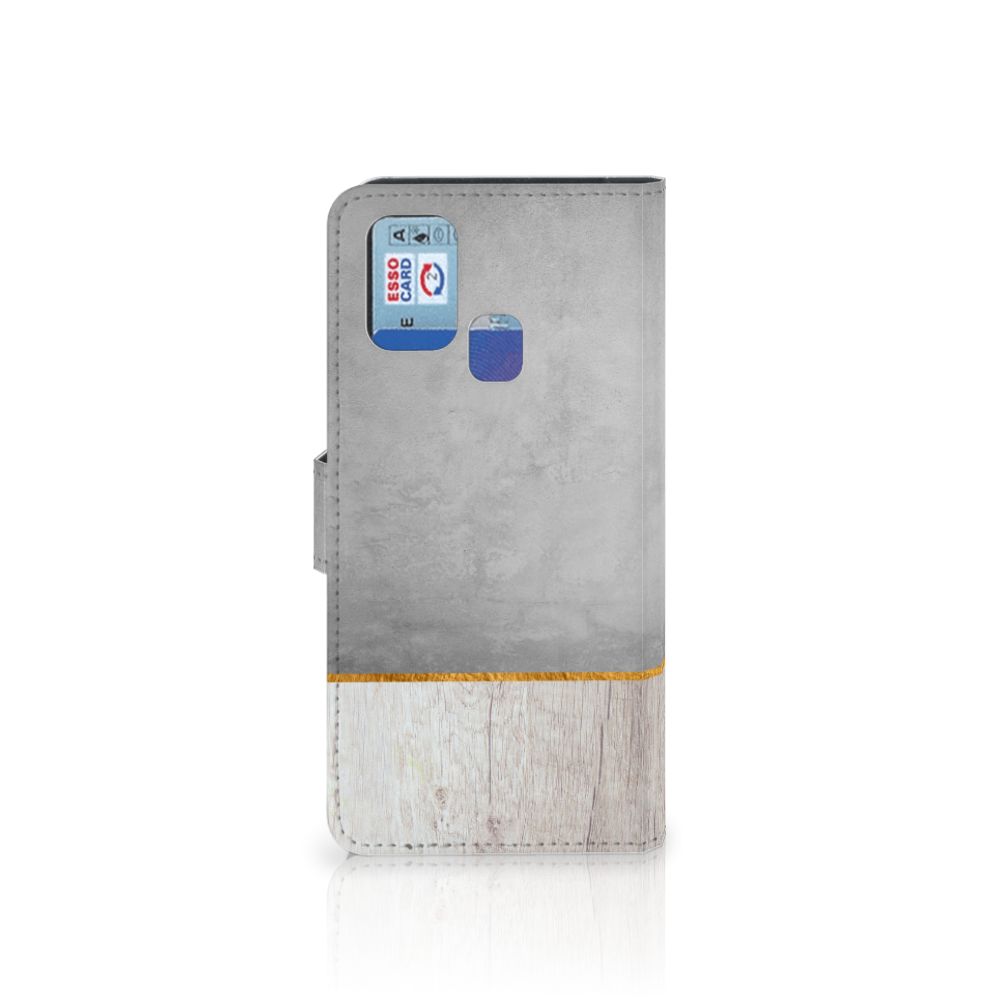 Samsung Galaxy M31 Book Style Case Wood Concrete