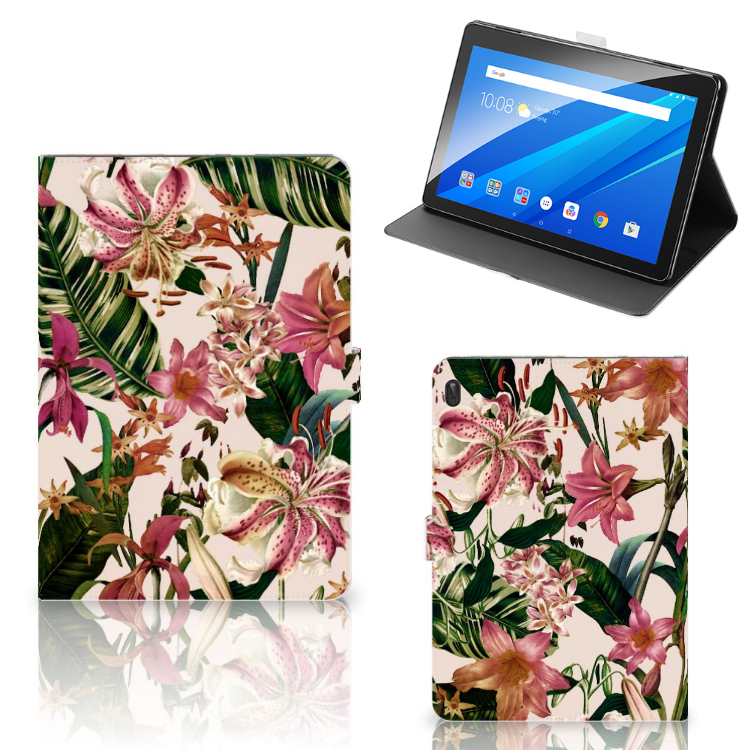 Lenovo Tab E10 Tablet Cover Flowers