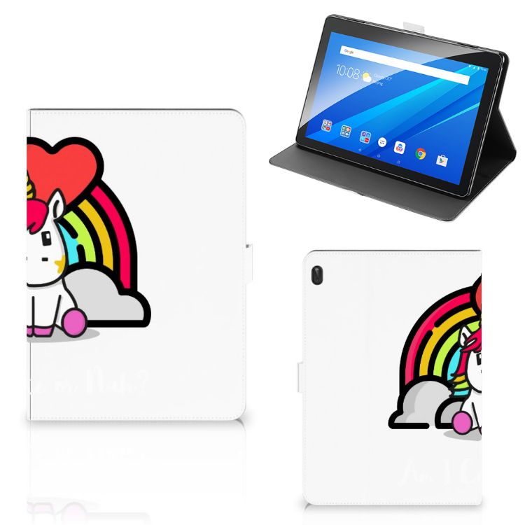 Lenovo Tab E10 Hippe Tablet Hoes Unicorn Cute