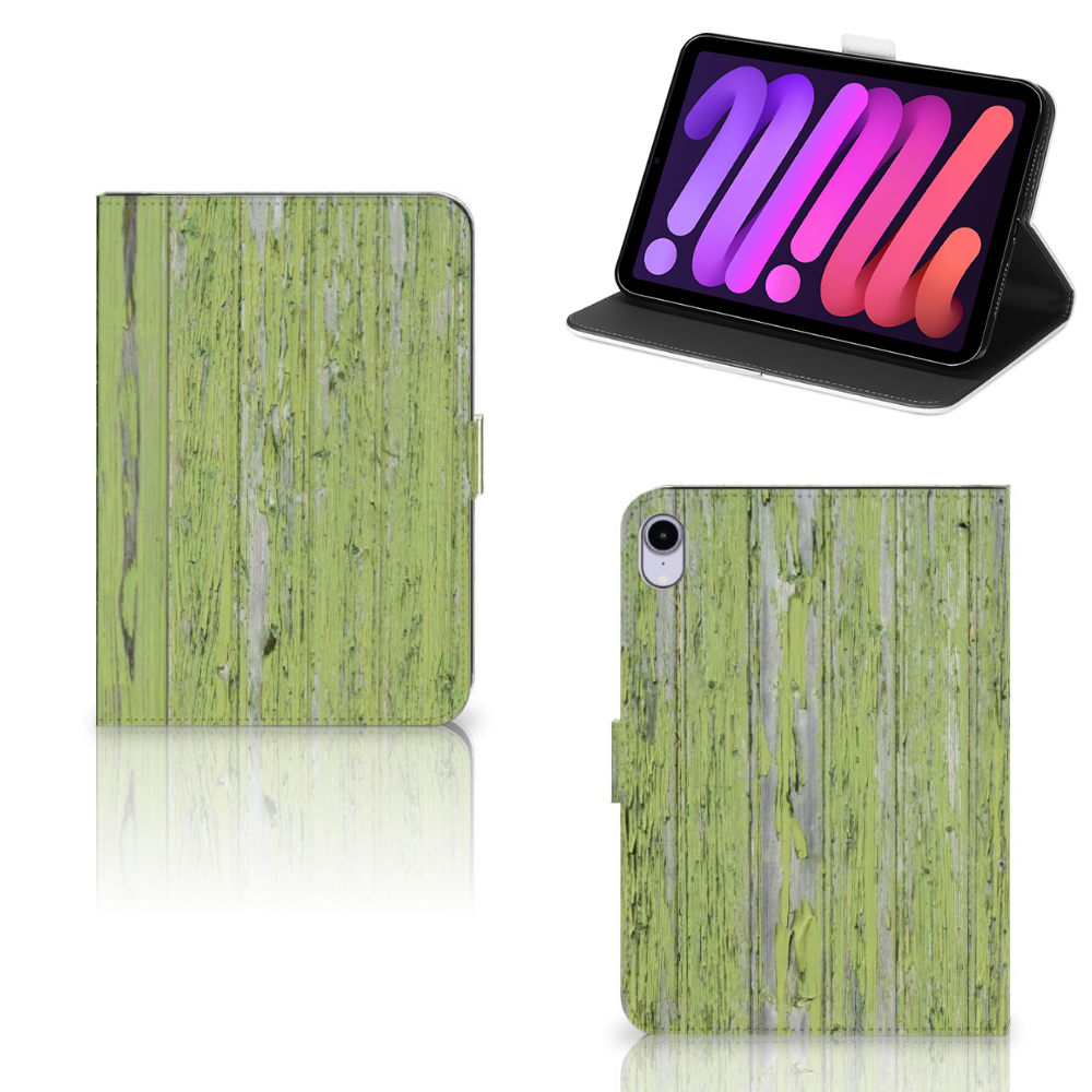 iPad Mini 6 (2021) Tablet Book Cover Green Wood