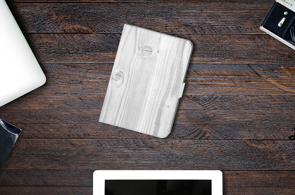iPad Mini 6 (2021) Tablet Book Cover White Wood