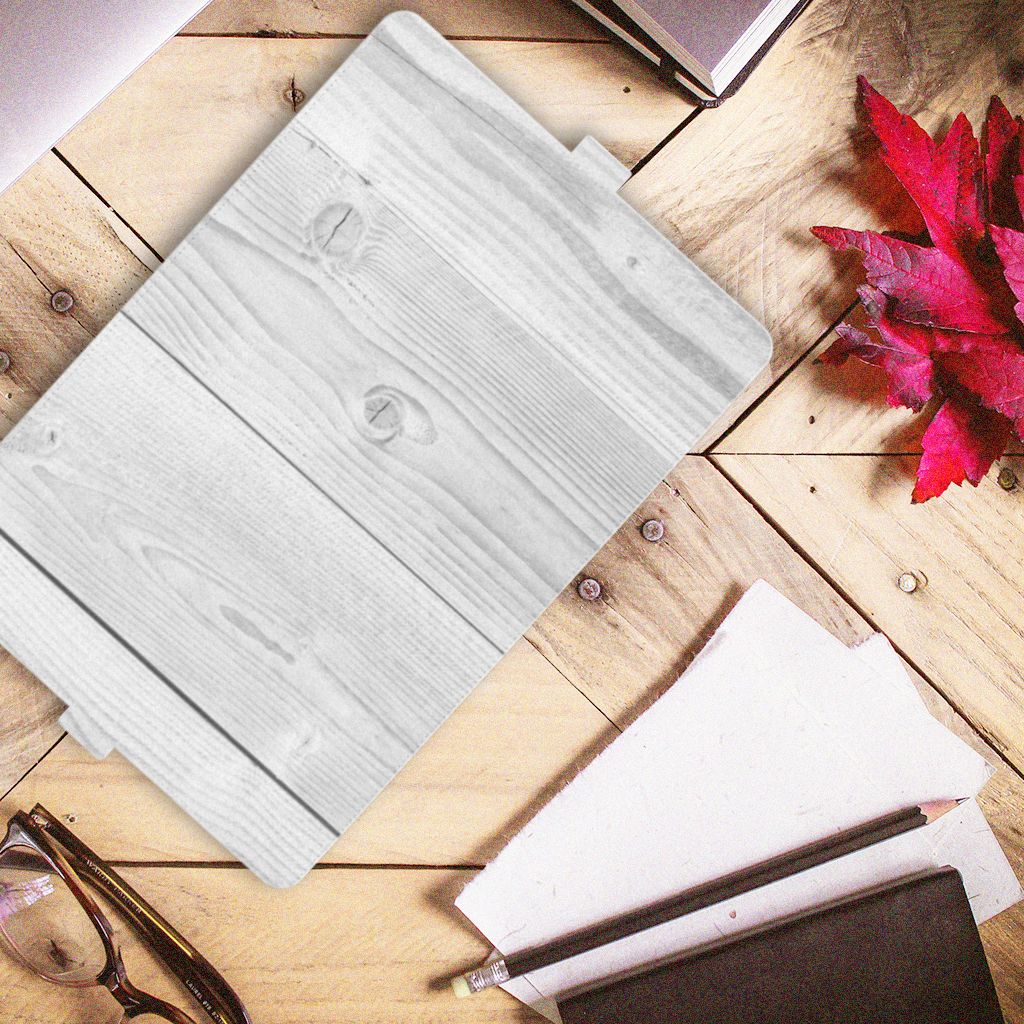 Lenovo Tab E10 Tablet Book Cover White Wood