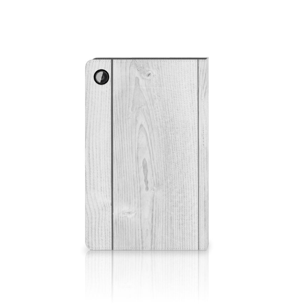Samsung Galaxy Tab A8 2021/2022 Tablet Book Cover White Wood