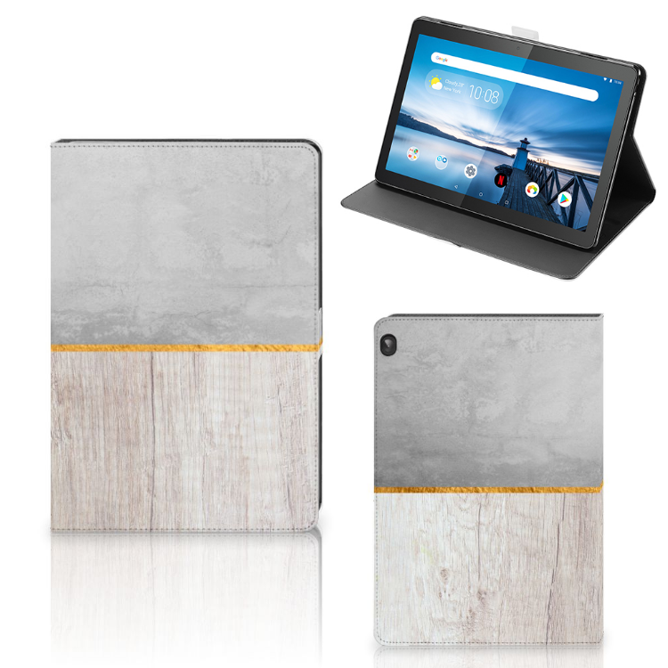 Lenovo Tablet M10 Tablet Book Cover Wood Concrete