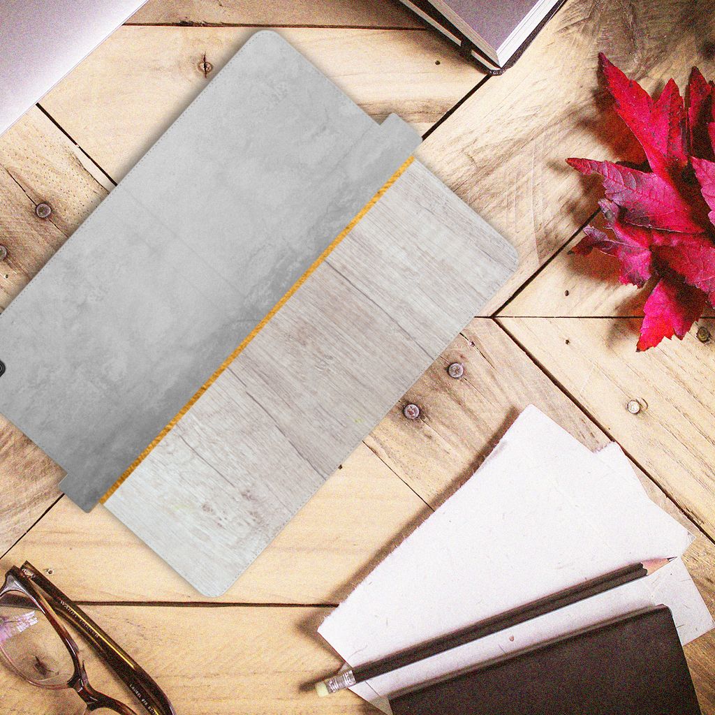Samsung Galaxy Tab S6 Lite | S6 Lite (2022) Tablet Book Cover Wood Concrete