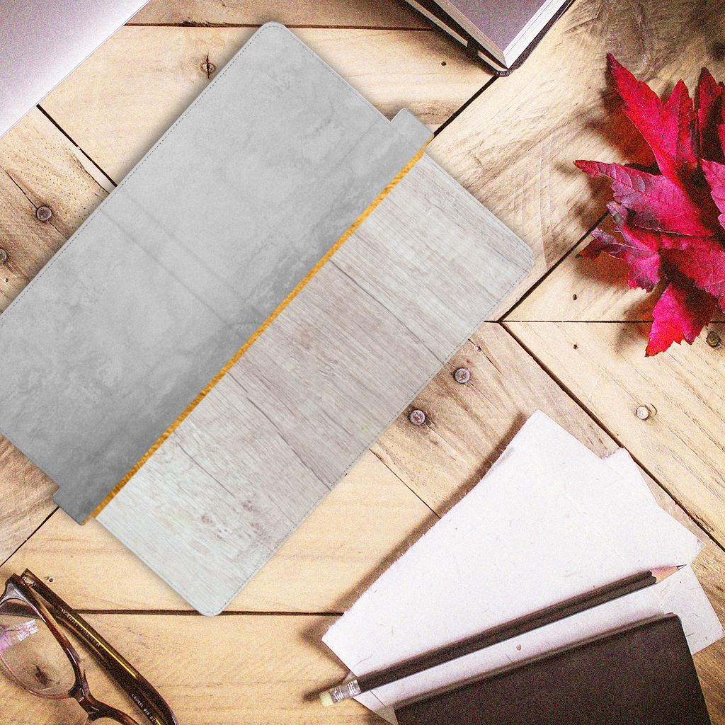 Lenovo Tab M10 Plus 3rd Gen 10.6 inch Tablet Book Cover Wood Concrete