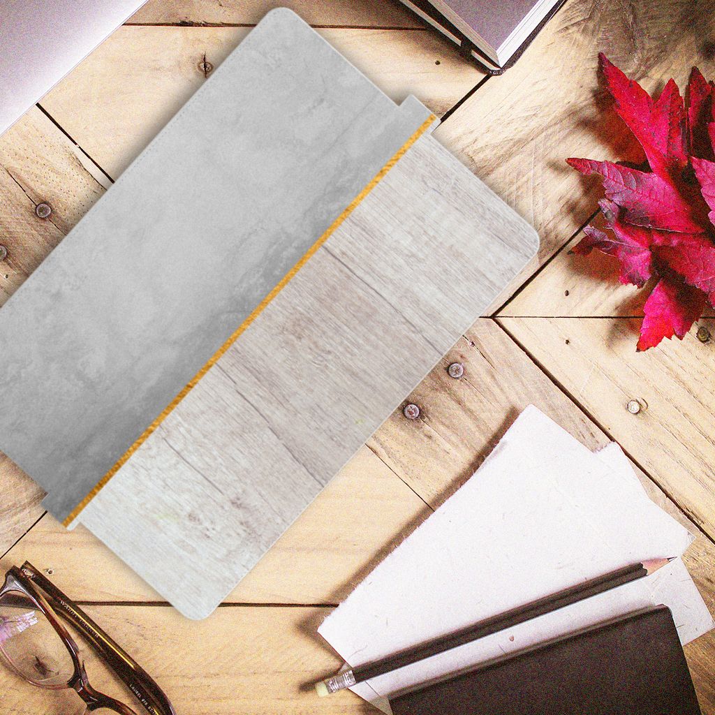 Lenovo Tab E10 Tablet Book Cover Wood Concrete