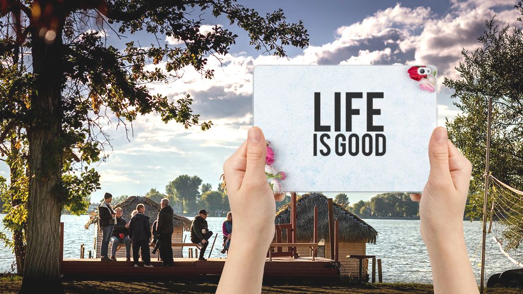 Lenovo Tab P10 Back cover met naam Life is Good