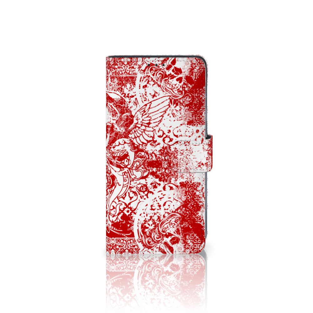 Telefoonhoesje met Naam Xiaomi Mi Note 10 Lite Angel Skull Rood