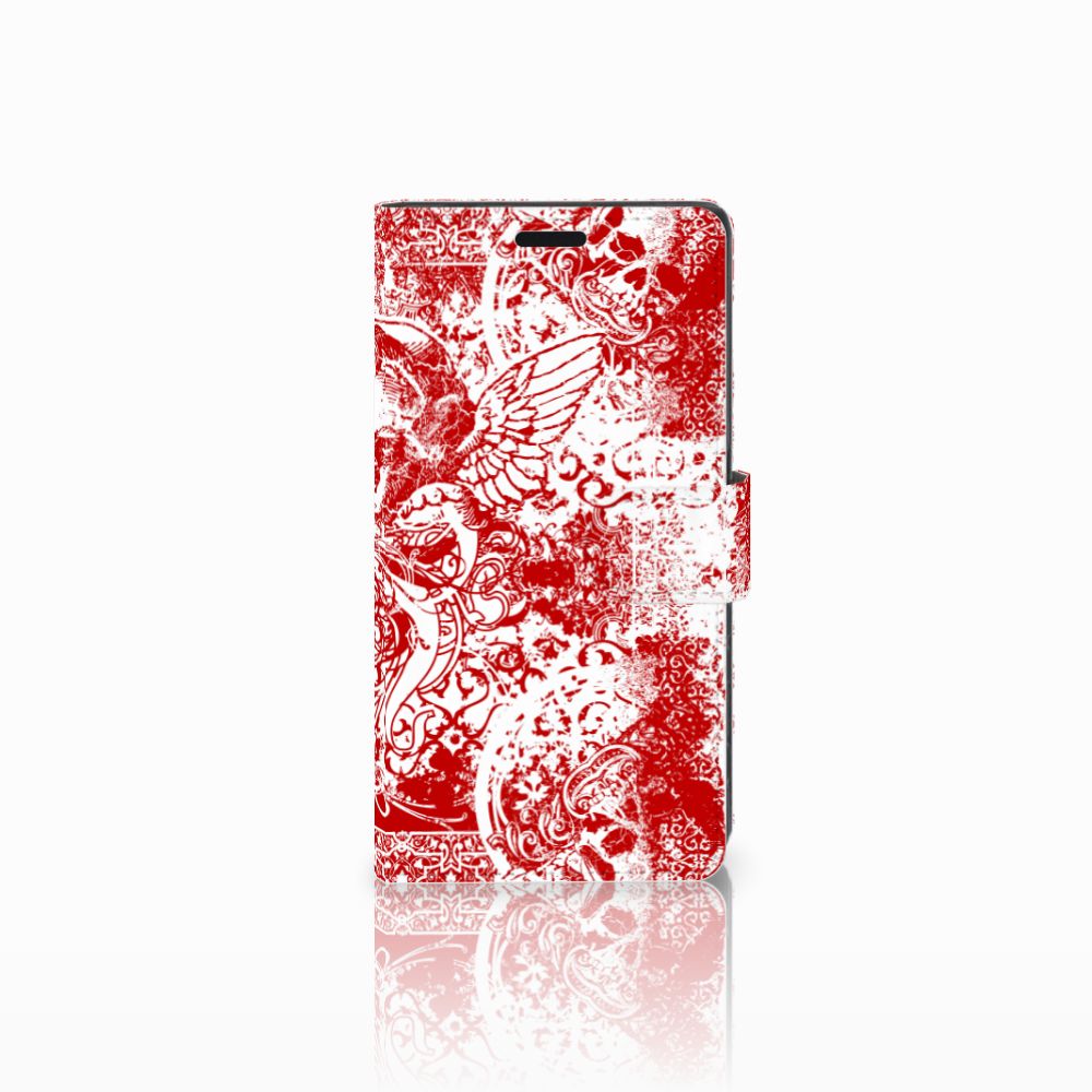 Telefoonhoesje met Naam Sony Xperia XZ | Sony Xperia XZs Angel Skull Rood