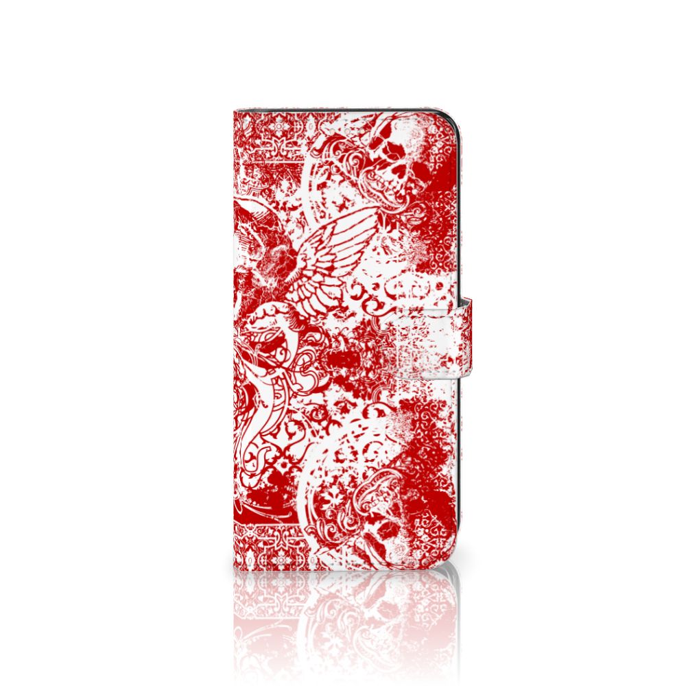 Telefoonhoesje met Naam Xiaomi Redmi Note 10S | 10 4G | Poco M5s Angel Skull Rood