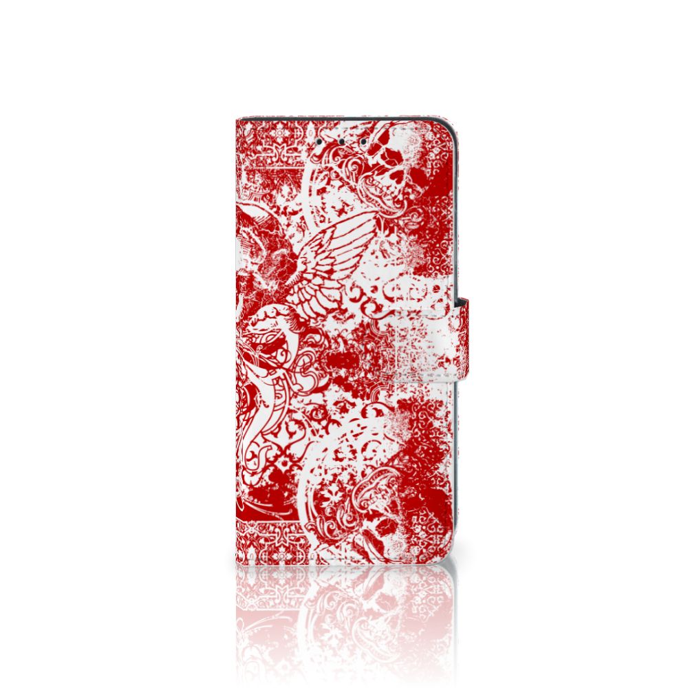 Telefoonhoesje met Naam Xiaomi Redmi 8A Angel Skull Rood