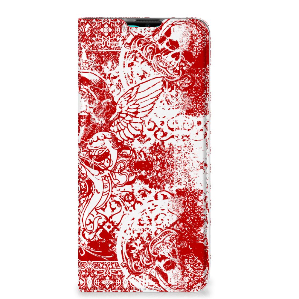 Mobiel BookCase OPPO A5 (2020) | A9 (2020) Angel Skull Rood