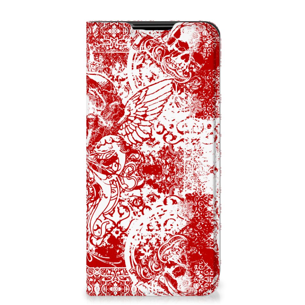 Mobiel BookCase Xiaomi Poco M3 | Redmi 9T Angel Skull Rood