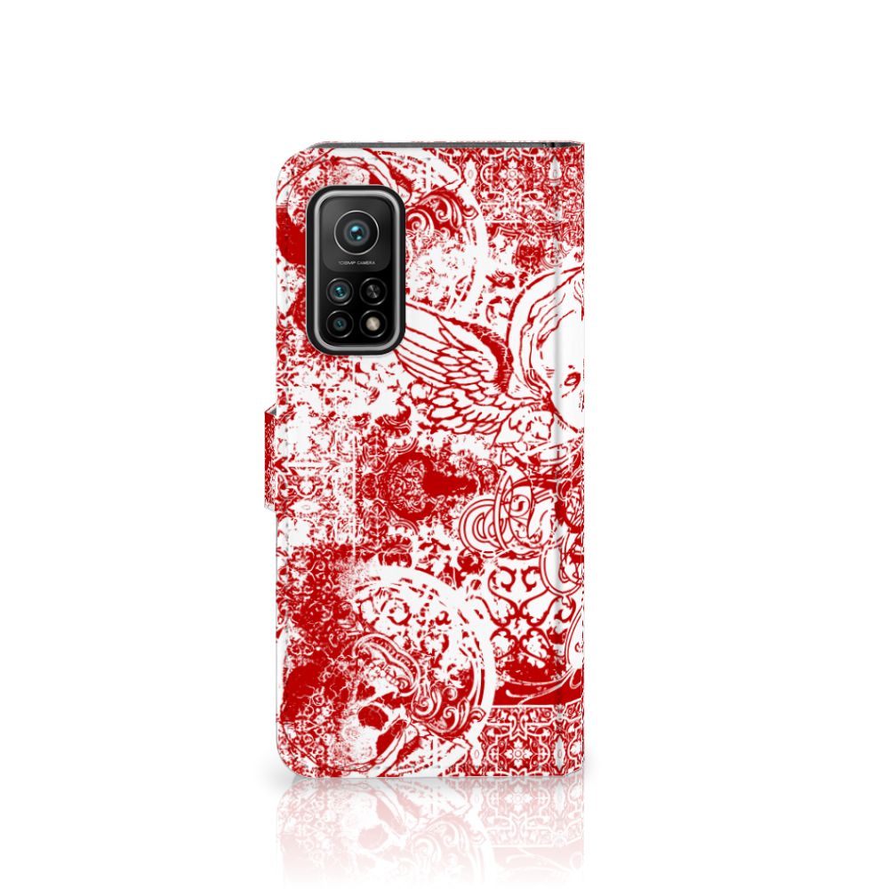 Telefoonhoesje met Naam Xiaomi Mi 10T Pro | Mi 10T Angel Skull Rood