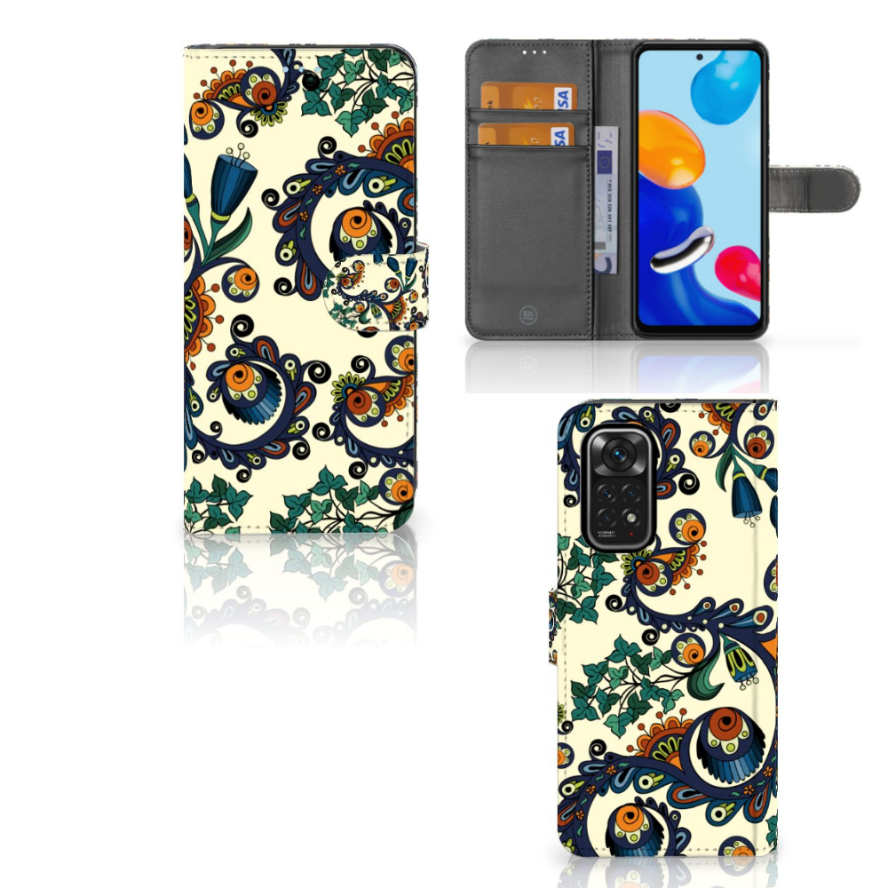 Wallet Case Xiaomi Redmi Note 11/11S Barok Flower
