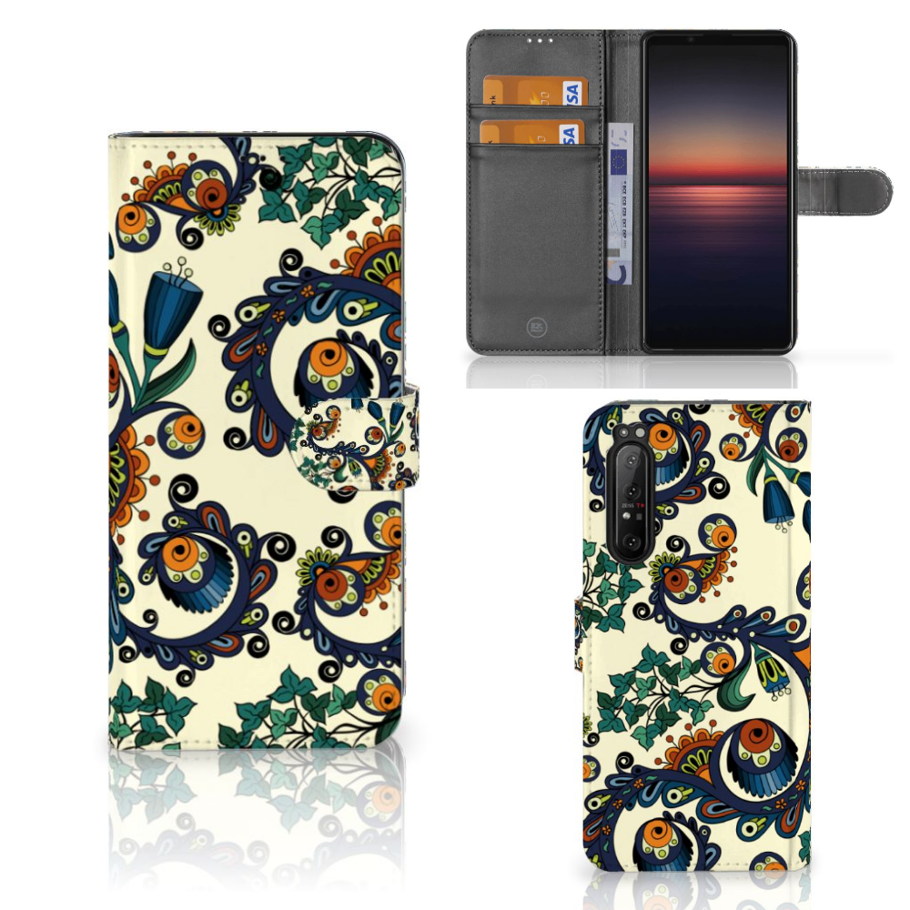Wallet Case Sony Xperia 1 II Barok Flower