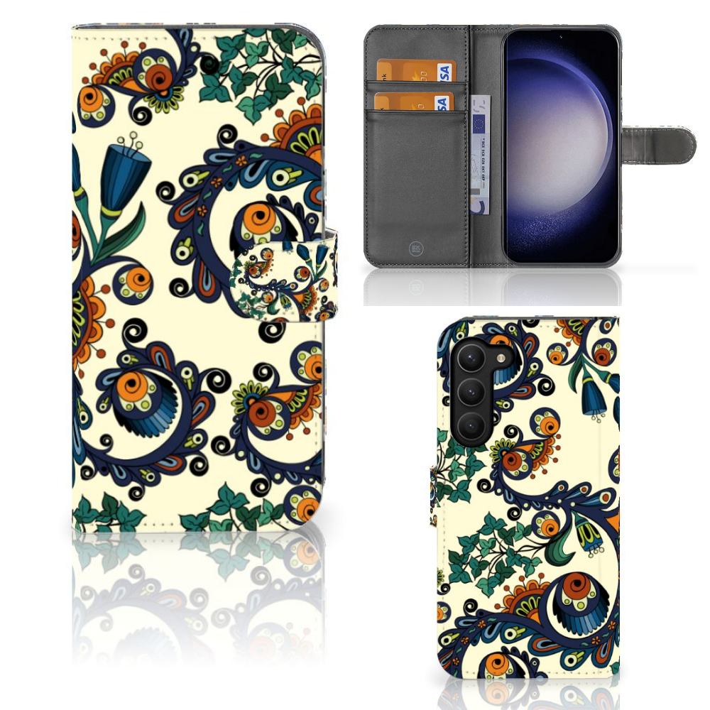 Wallet Case Samsung Galaxy S23 Plus Barok Flower