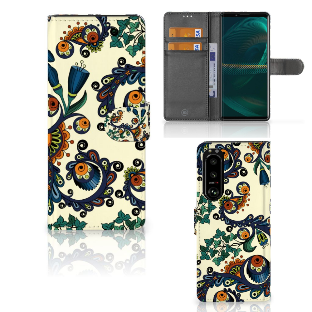 Wallet Case Sony Xperia 5III Barok Flower