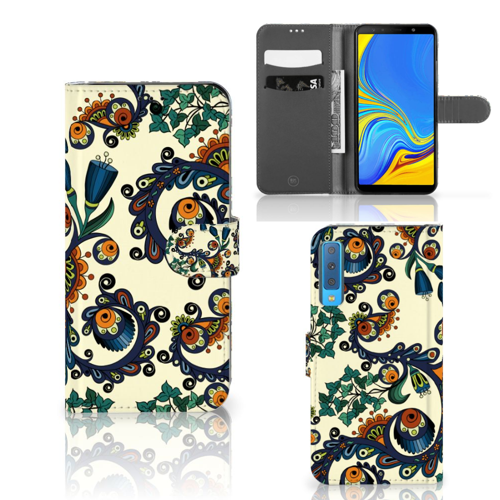 Wallet Case Samsung Galaxy A7 (2018) Barok Flower