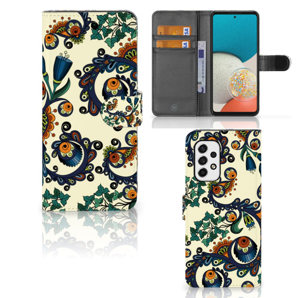 Wallet Case Samsung Galaxy A53 Barok Flower