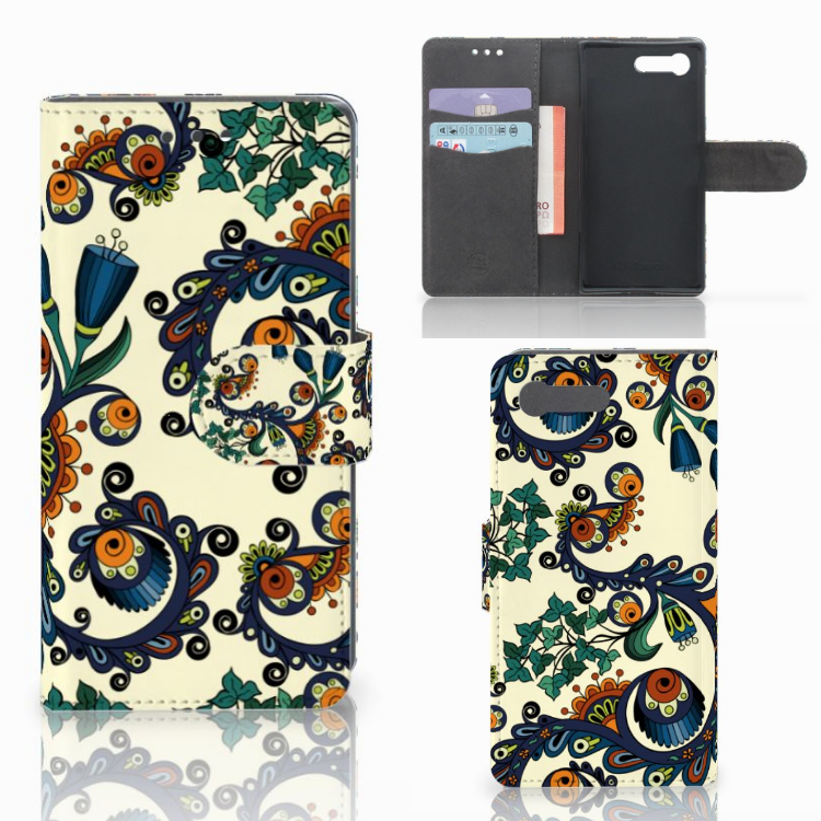 Wallet Case Sony Xperia X Compact Barok Flower