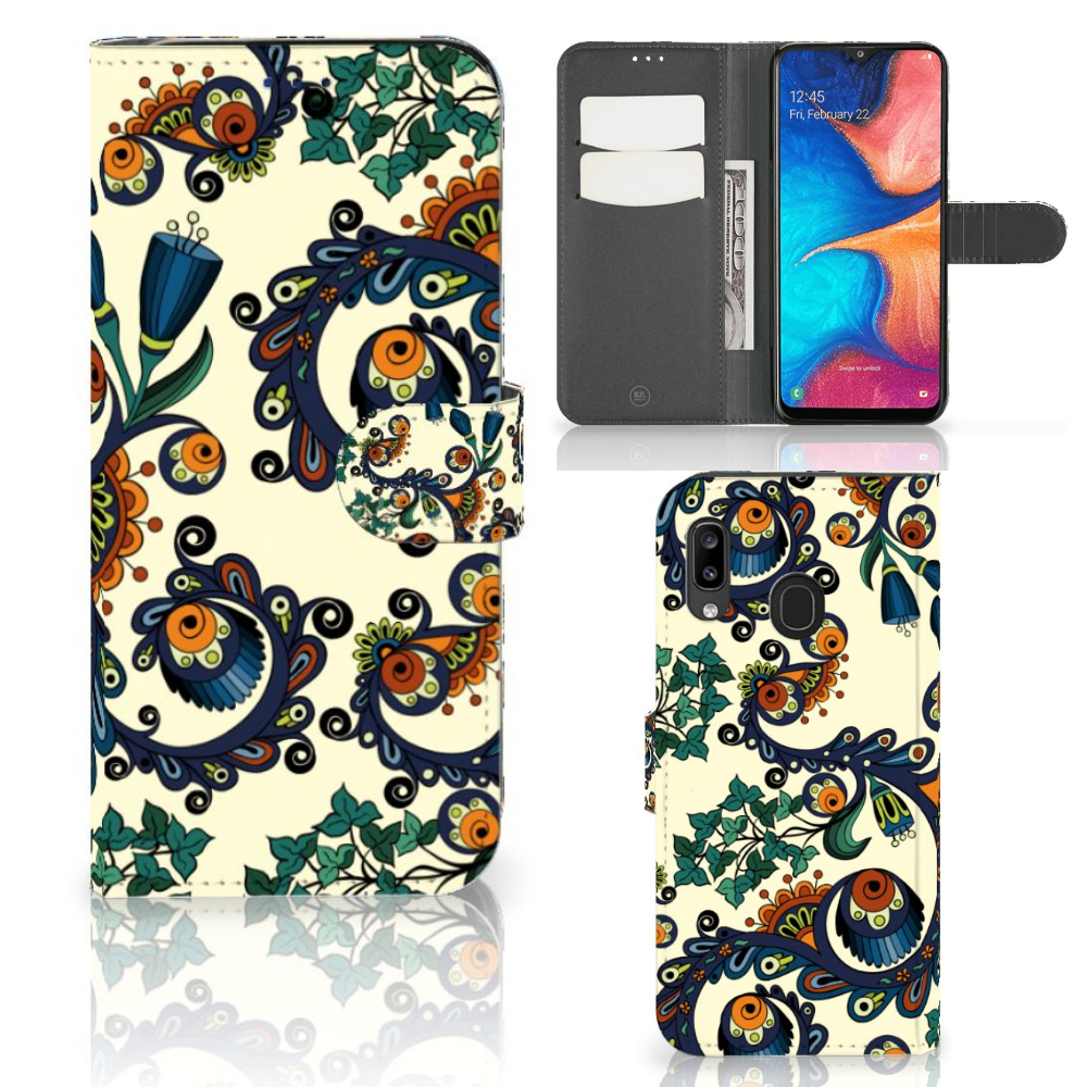 Wallet Case Samsung Galaxy A30 Barok Flower