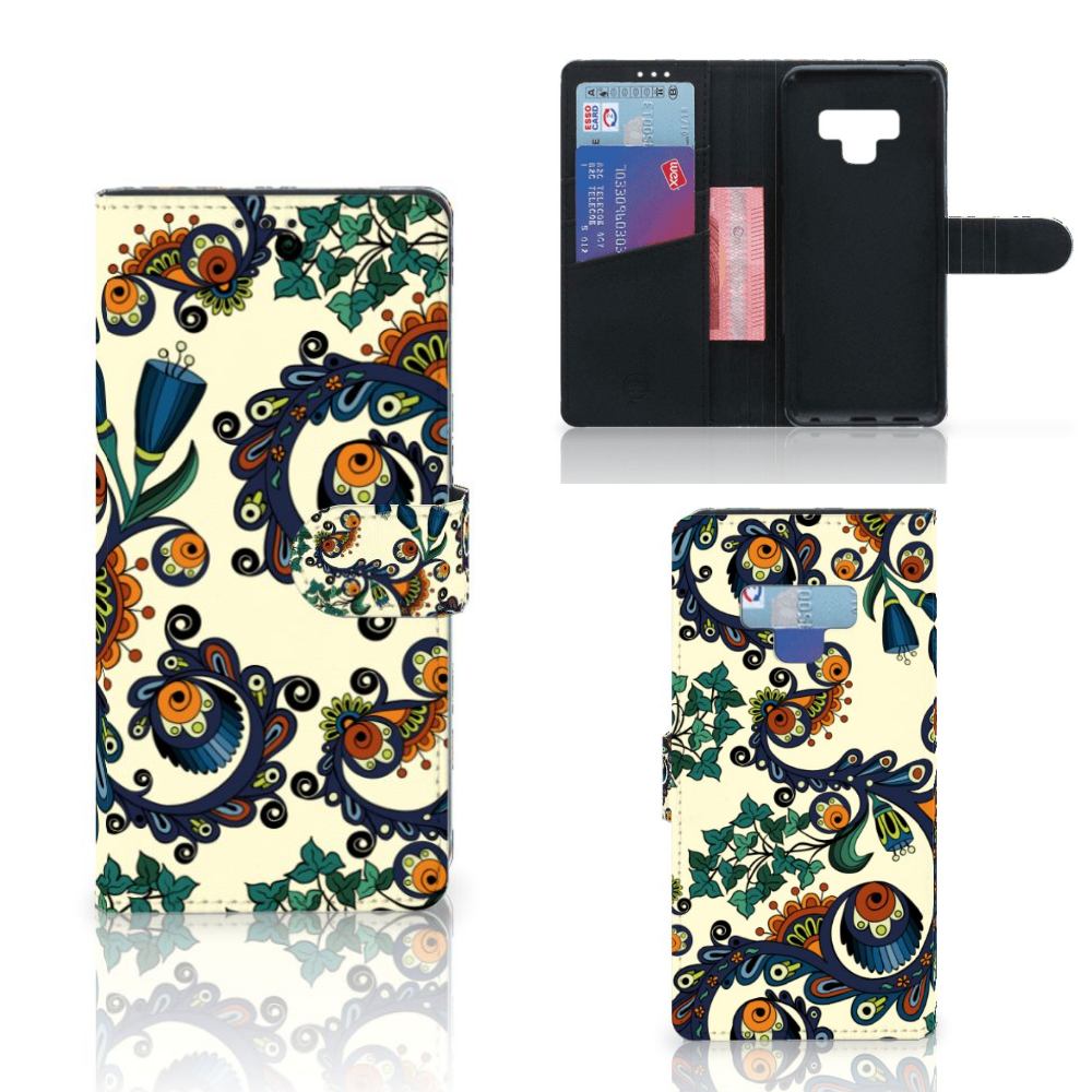 Wallet Case Samsung Galaxy Note 9 Barok Flower