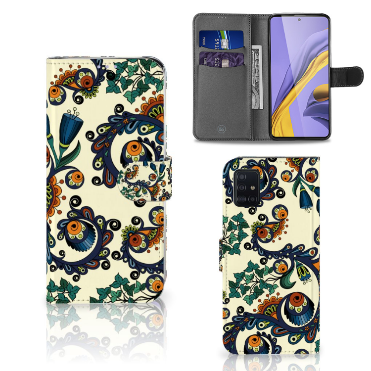 Wallet Case Samsung Galaxy A51 Barok Flower