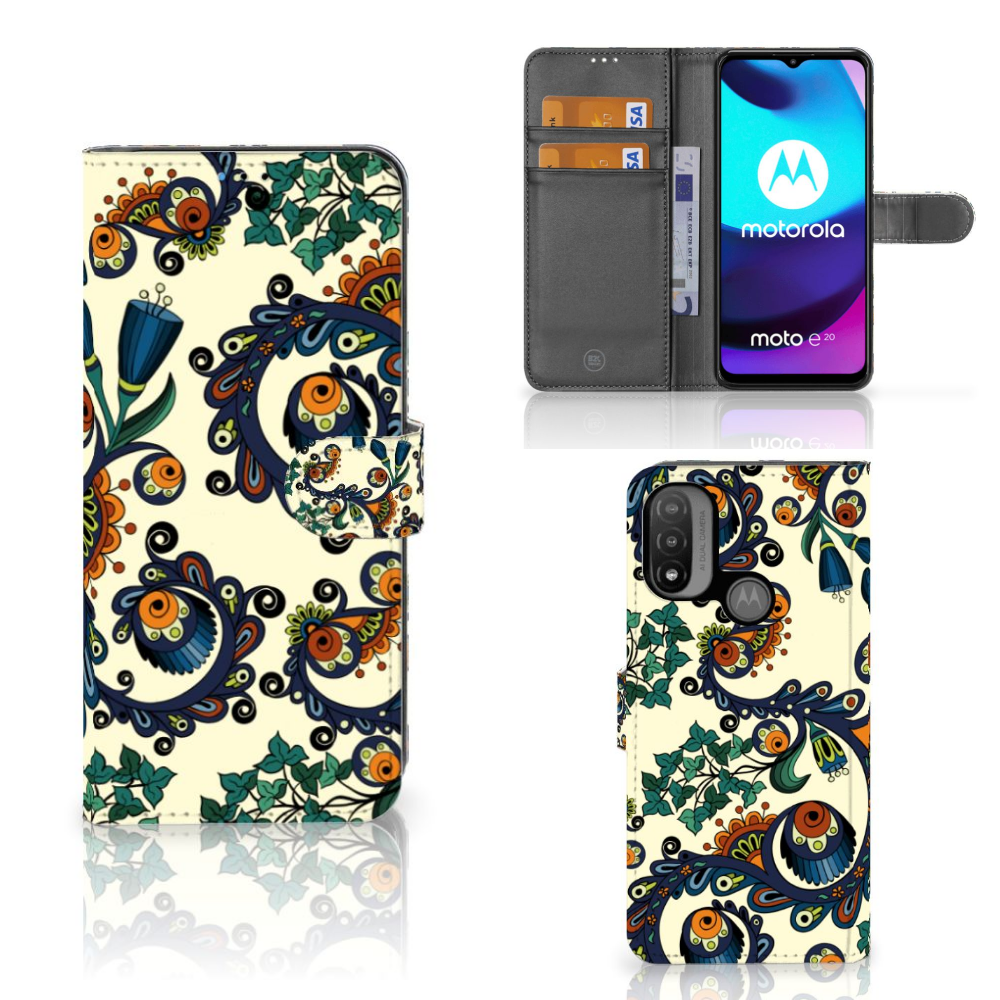 Wallet Case Motorola Moto E20 | E30 | E40 Barok Flower