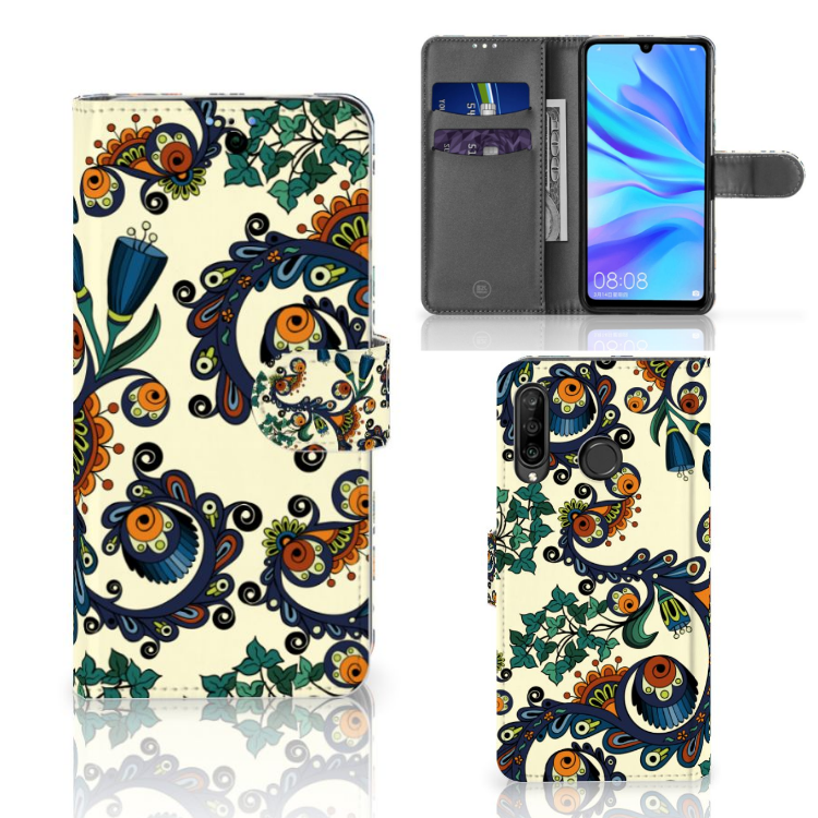 Wallet Case Huawei P30 Lite (2020) Barok Flower