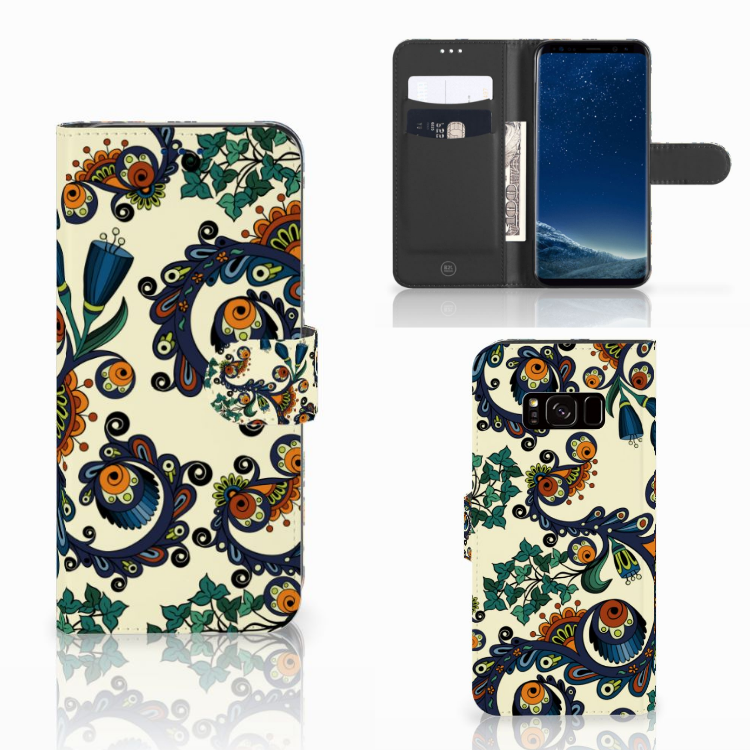 Wallet Case Samsung Galaxy S8 Barok Flower