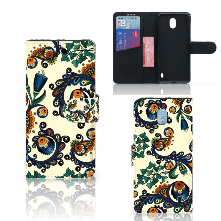 Wallet Case Nokia 1 Plus Barok Flower