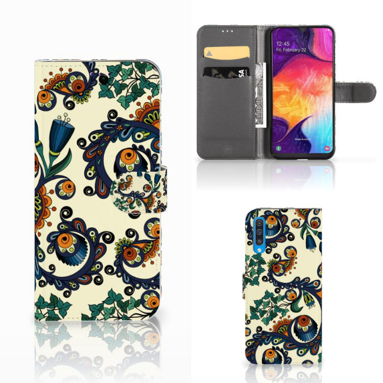 Wallet Case Samsung Galaxy A50 Barok Flower