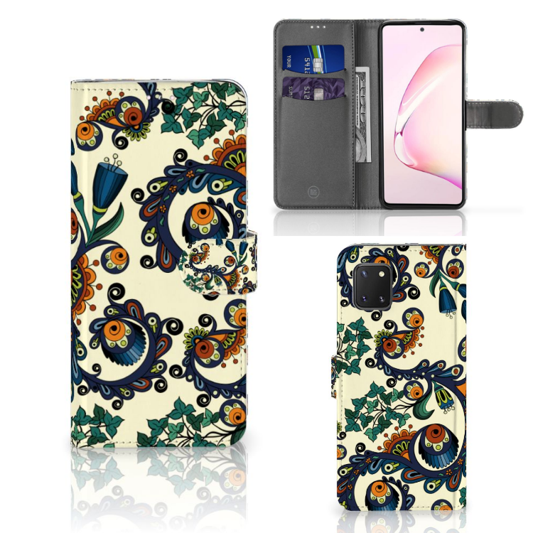 Wallet Case Samsung Note 10 Lite Barok Flower