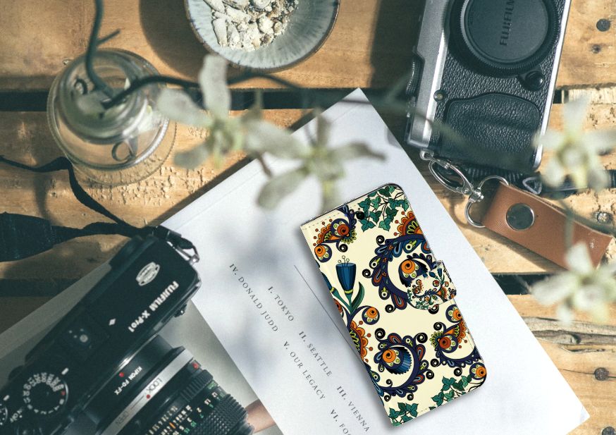 Wallet Case Samsung Galaxy A20s Barok Flower