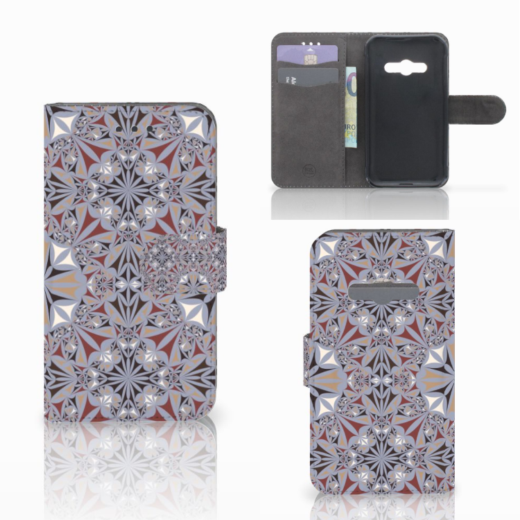 Samsung Galaxy Xcover 3 | Xcover 3 VE Bookcase Flower Tiles