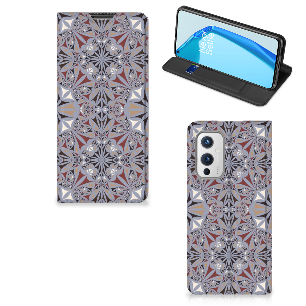 OnePlus 9 Standcase Flower Tiles