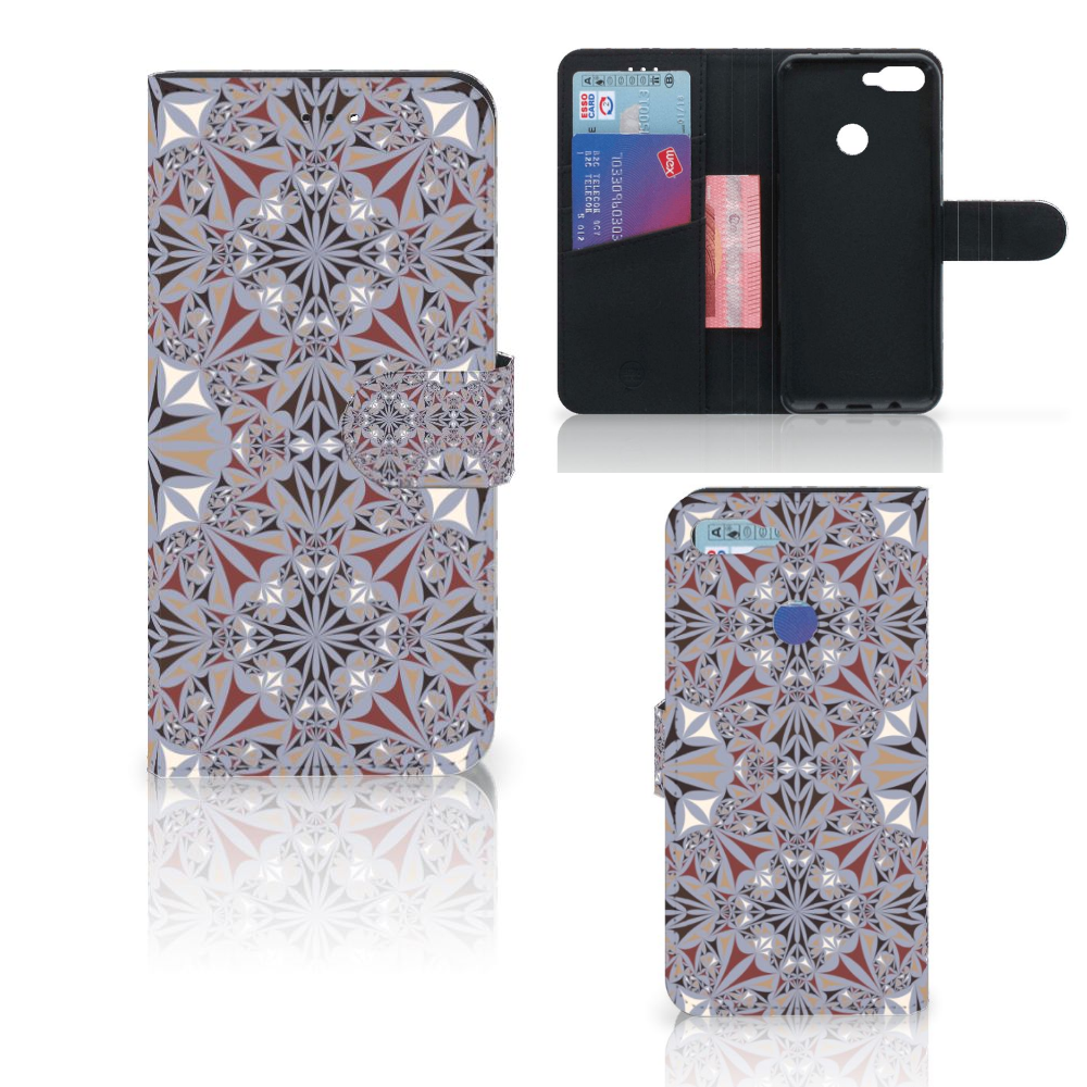 Huawei P Smart Bookcase Flower Tiles