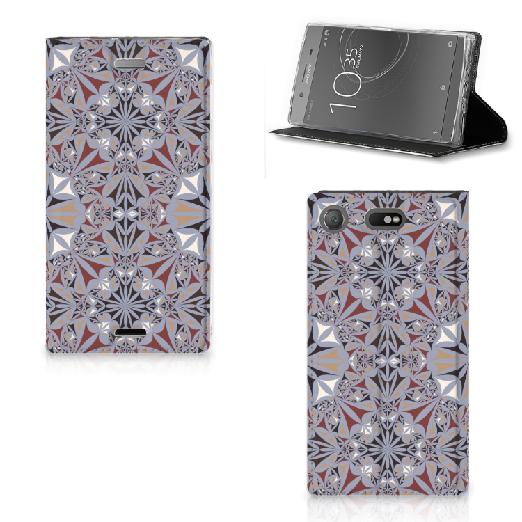 Sony Xperia XZ1 Compact Standcase Flower Tiles