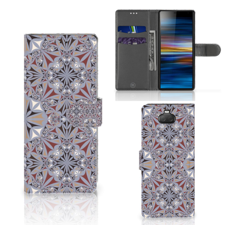 Sony Xperia 10 Bookcase Flower Tiles