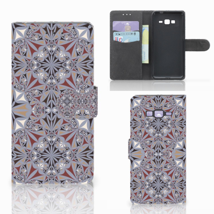 Samsung Galaxy Grand Prime | Grand Prime VE G531F Bookcase Flower Tiles