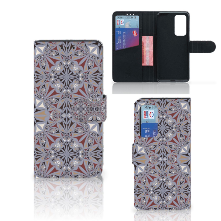 Huawei P40 Bookcase Flower Tiles