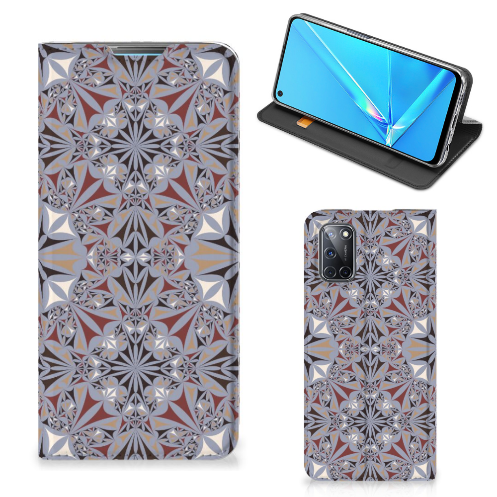 OPPO A52 | A72 Standcase Flower Tiles