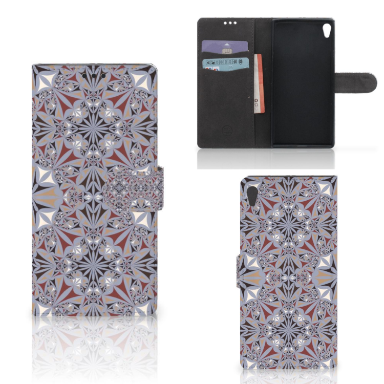 Sony Xperia XA Ultra Bookcase Flower Tiles