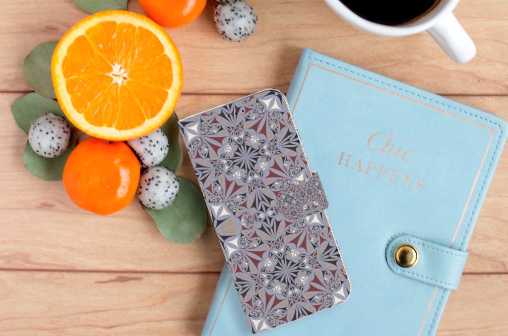 Samsung Galaxy A50 Bookcase Flower Tiles